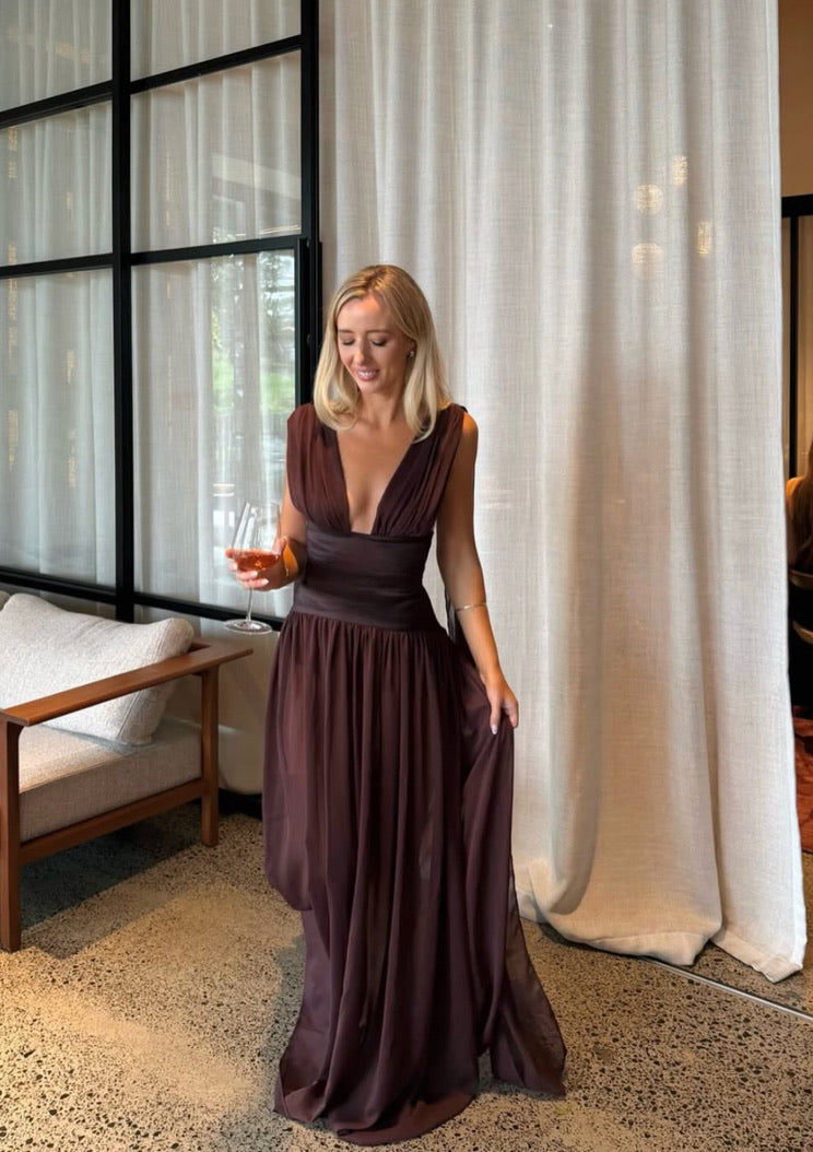 arcina ori dresses Ramona Dress in Cacao – Rent That Dress And here we go Dawn Color:Blush Black Fits true to size