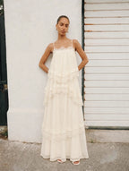 Curated Row - Joyce Lace Tiered Maxi Dress