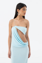 HNTR The Label Georgie Dress Aqua
