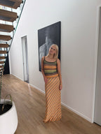 With Harper Lu Mesh Gold Stripe Set