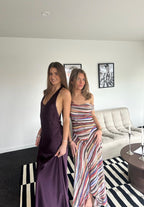 Shona Joy Savanna Racer Maxi Dress in Plum