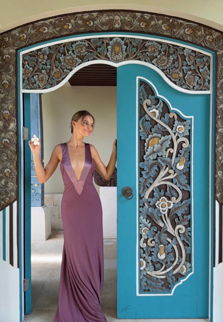 Ance Gria Rosa Gown in Mauve