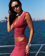 Kookai Solis Set in Cerise