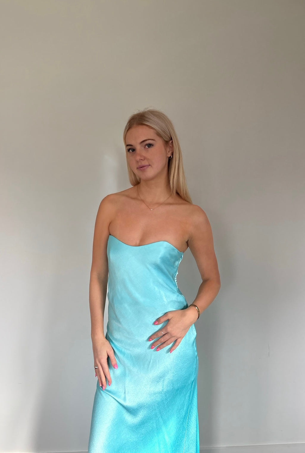 Bec + Bridge Cinder Strapless Maxi Turquoise