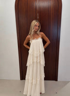 Curated Row - Joyce Lace Tiered Maxi Dress