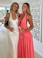 Melania Maxi Dress in Coral Pink