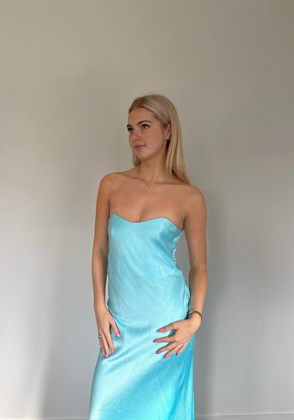 Bec + Bridge Cinder Strapless Maxi Turquoise