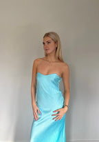 Bec + Bridge Cinder Strapless Maxi Turquoise