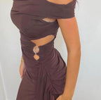 Bec + Bridge Kailani Asym Dress Brown