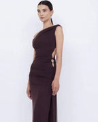 Bec + Bridge Kailani Asym Dress Brown