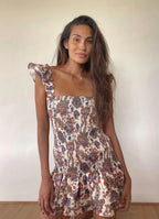 SIR The Label Bettina Shirred Mini Dress