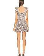 SIR The Label Bettina Shirred Mini Dress