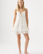 Talia Flounce Mini in White