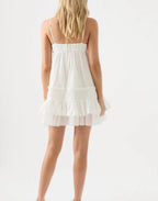 Talia Flounce Mini in White