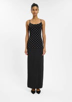 With Harper Lu Slip Dress in Black Polka