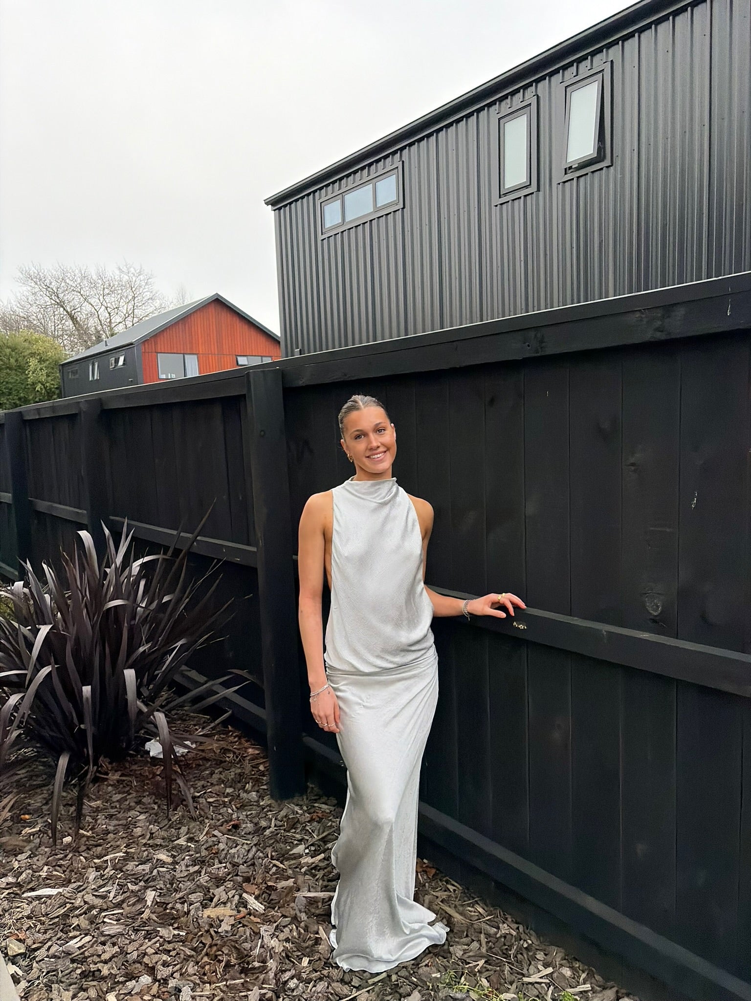 Bec and Bridge Juna dress in silver