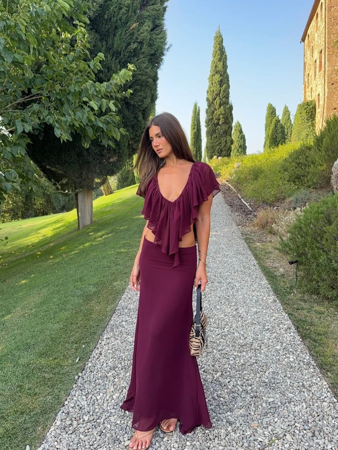 Ance Gria Clover Set Burgundy
