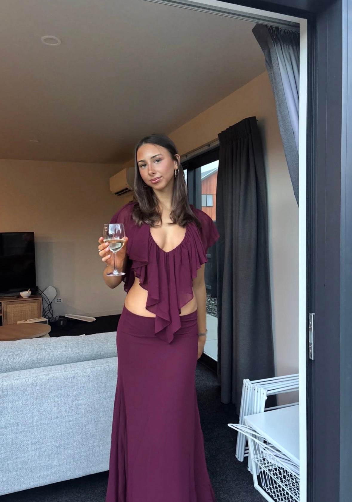 Ance Gria Clover Set Burgundy