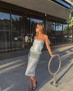 Mode Mischief Melt Panel Midi Dress