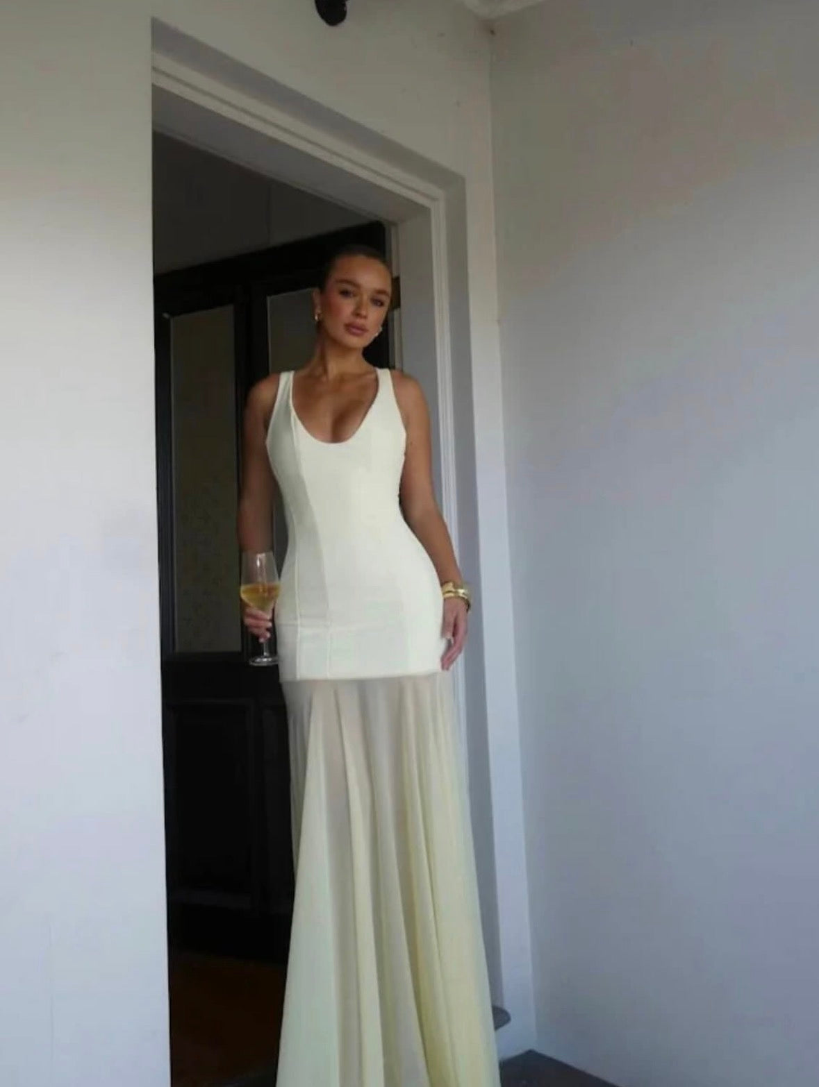 Effie Kats Odessa Gown in Lemon