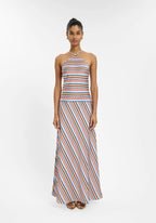 With Harper Lu Halter Maxi Dress Vintage Stripe
