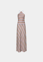 With Harper Lu Halter Maxi Dress Vintage Stripe