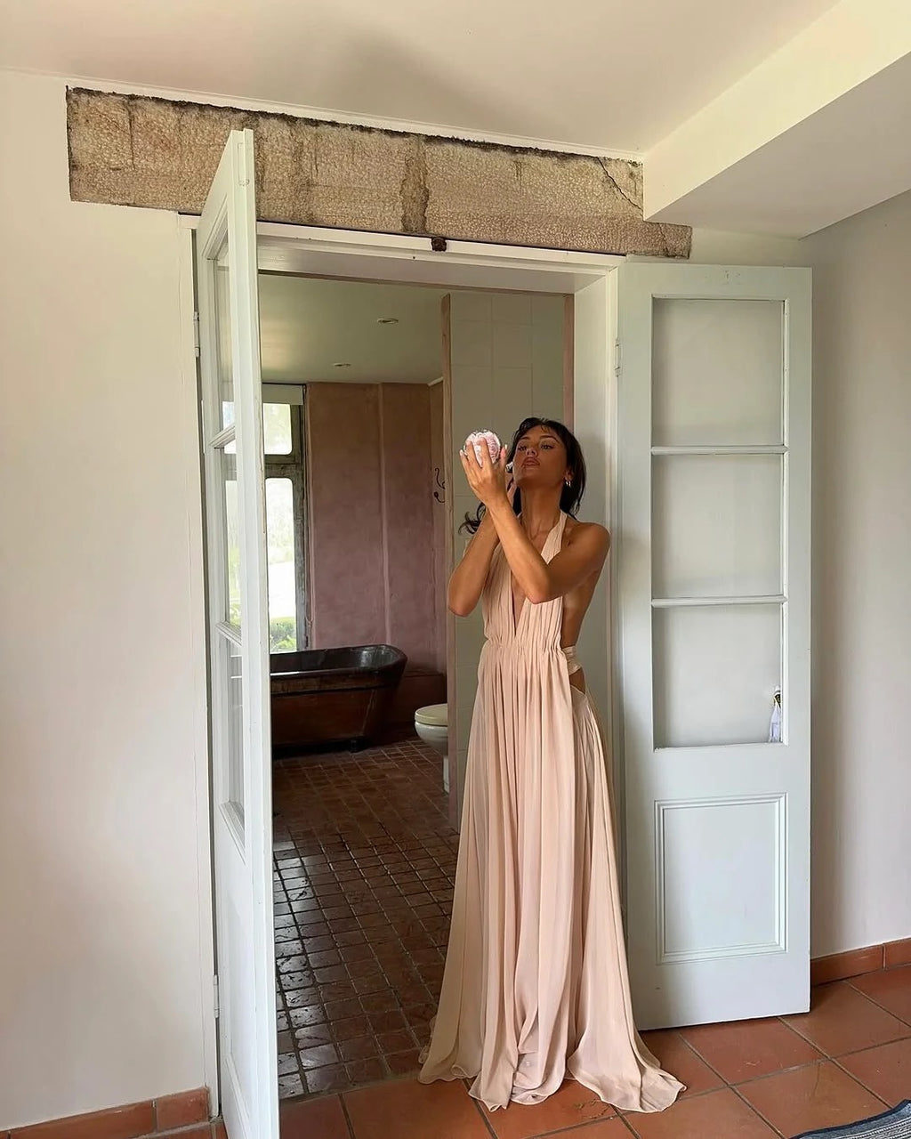Arcina Ori Florence Dress in Stone