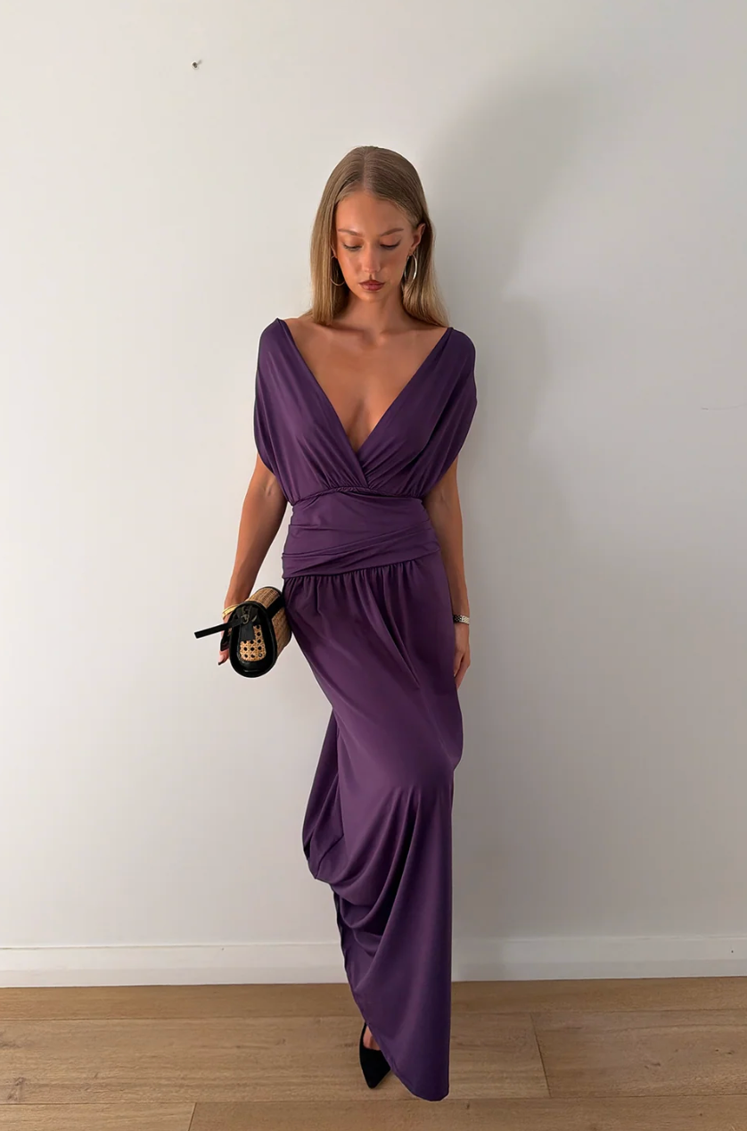 HNTR The Label - Esme Gown Plum